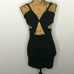Forever 21 Cutout Dress Black Size S